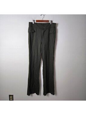Halara High-Waisted Side Flap Flared Cargo Pants Size L Green Super Stretchy